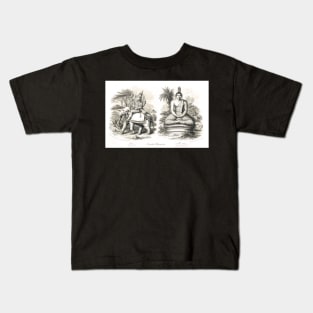 Oriental Divinities Cotama Budha (Gautama Buddha)  & Indra Kids T-Shirt